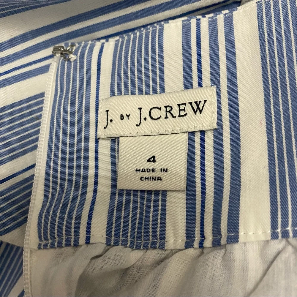 J. Crew striped bow midi skirt